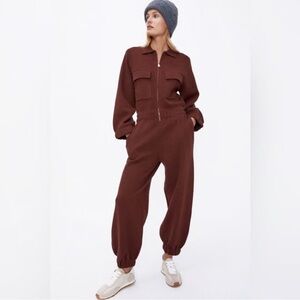 Zara Chocolate Brown Jumpsuit
